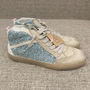 NEW Shu Shop Riley Kids Sneakers in Blue Glitter Brand New in Box size 5
